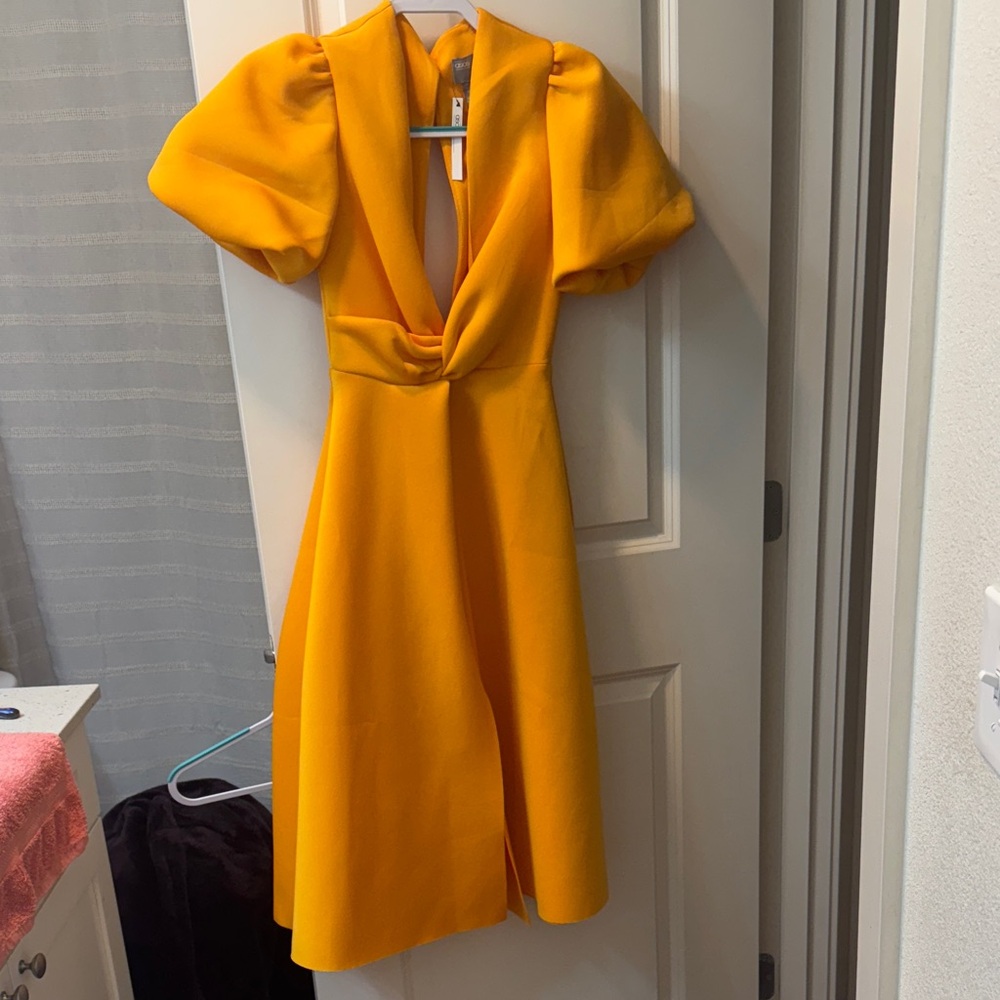 ASOS Vibrant Yellow Backless Dress